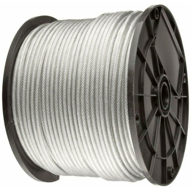 T-304 Grade 7 x 19 Stainless Steel Cable Wire Rope 3/16" 250 ft 